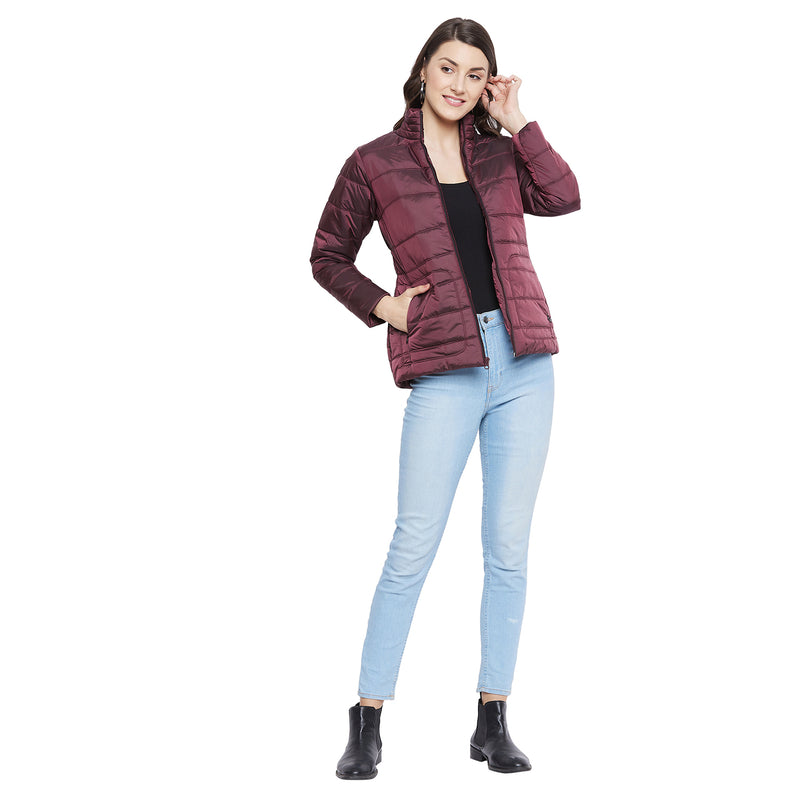 Duke Urban Women Full Sleeve Mettalic Quilted Jacket (SDZ6703)