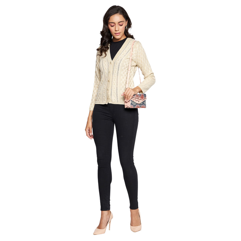 Duke Urban Women Full sleeve V Neck Cardigan (SDS1049)
