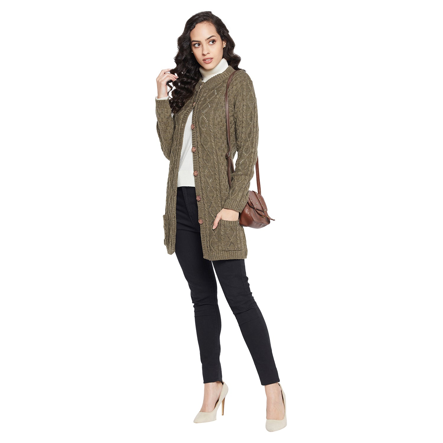 Duke Urban Women Full sleeve Round Neck Cardigan (SDS1116)