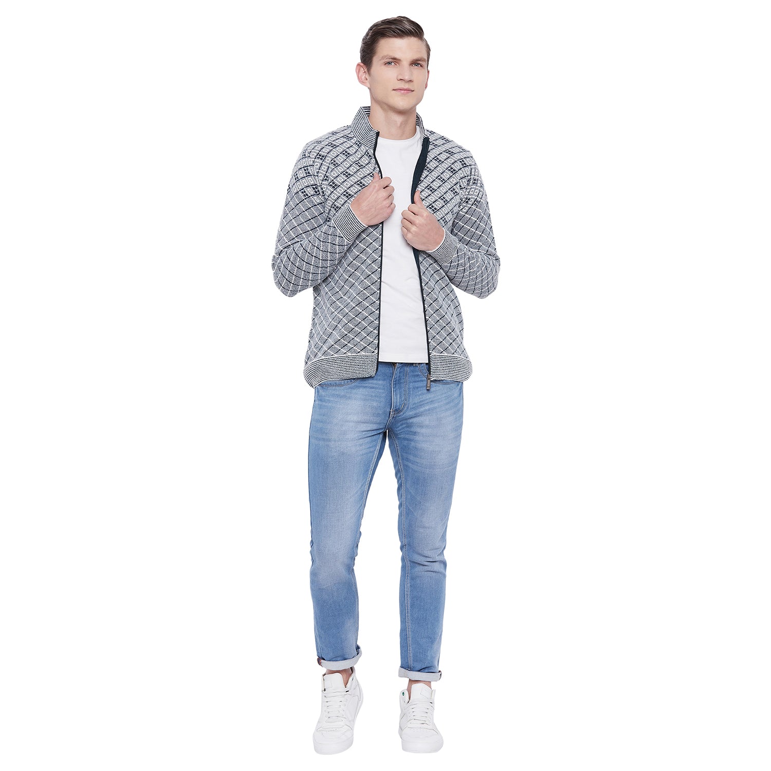Duke Urban Men Full Sleeve Zipper Sweater (SDS681)