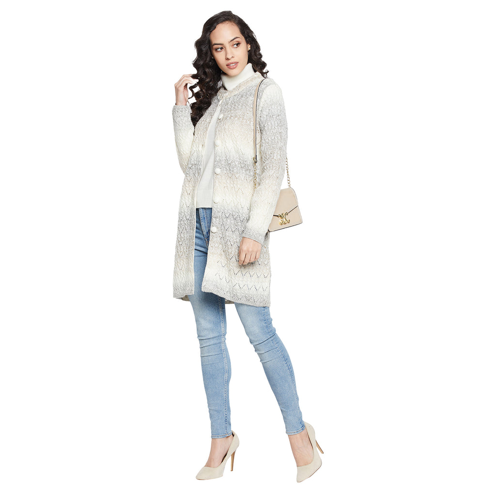 Duke Urban Women Full sleeve Round Neck Cardigan (SDS1097)