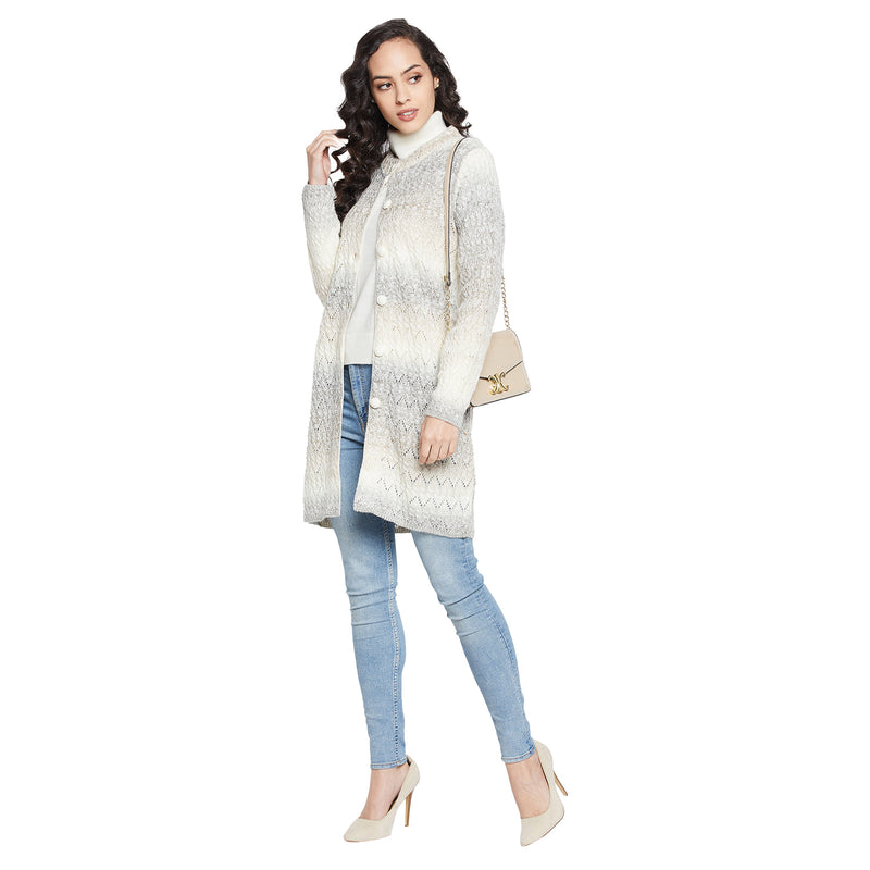 Duke Urban Women Full sleeve Round Neck Cardigan (SDS1097)