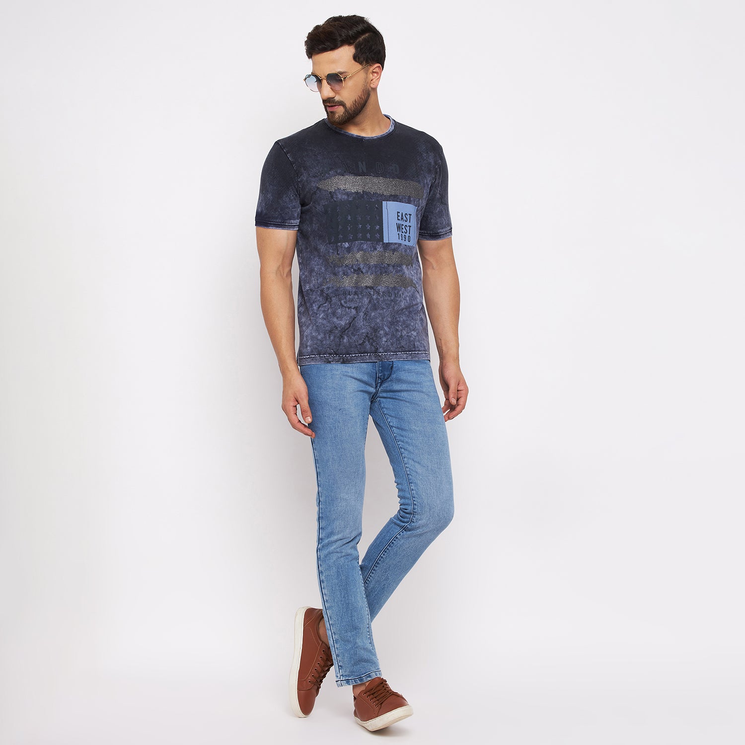 Duke Stardust Men Half Sleeve Cotton T-shirt (LF4957)