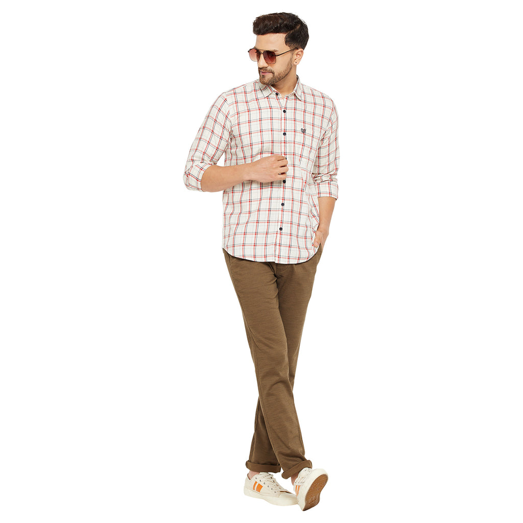 Duke Stardust Men Slim Fit Solid Spread Collar Casual Shirt (SDO6CKF)