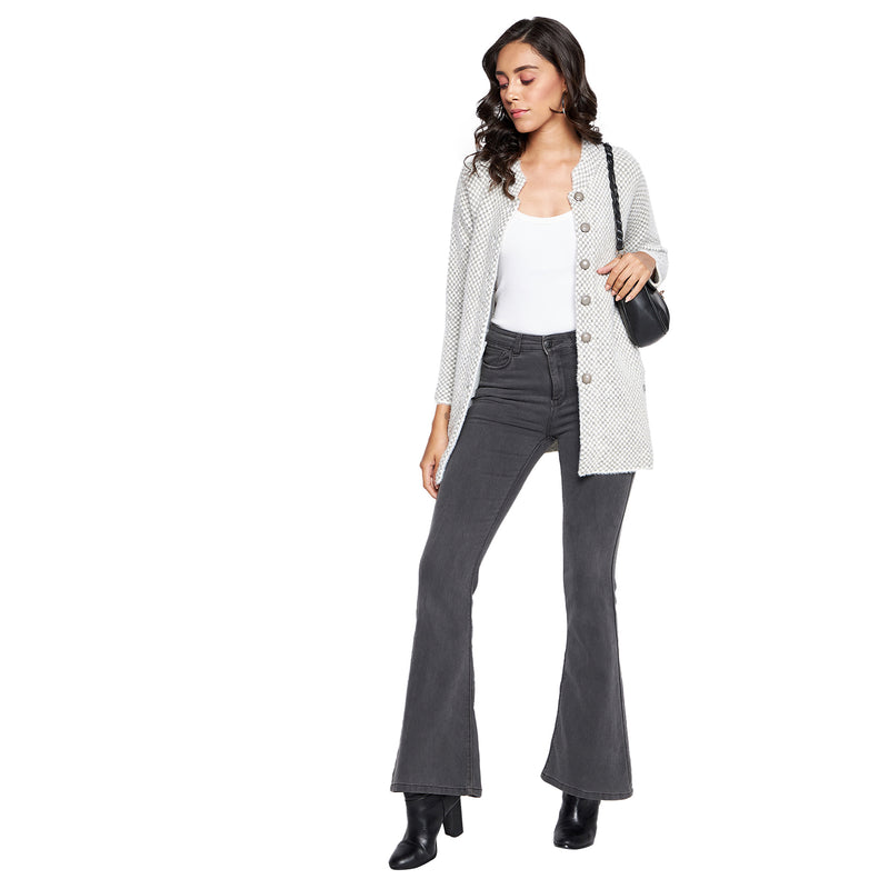 Duke Urban Women Full sleeve Collared Neck Cardigan (SDS1117)