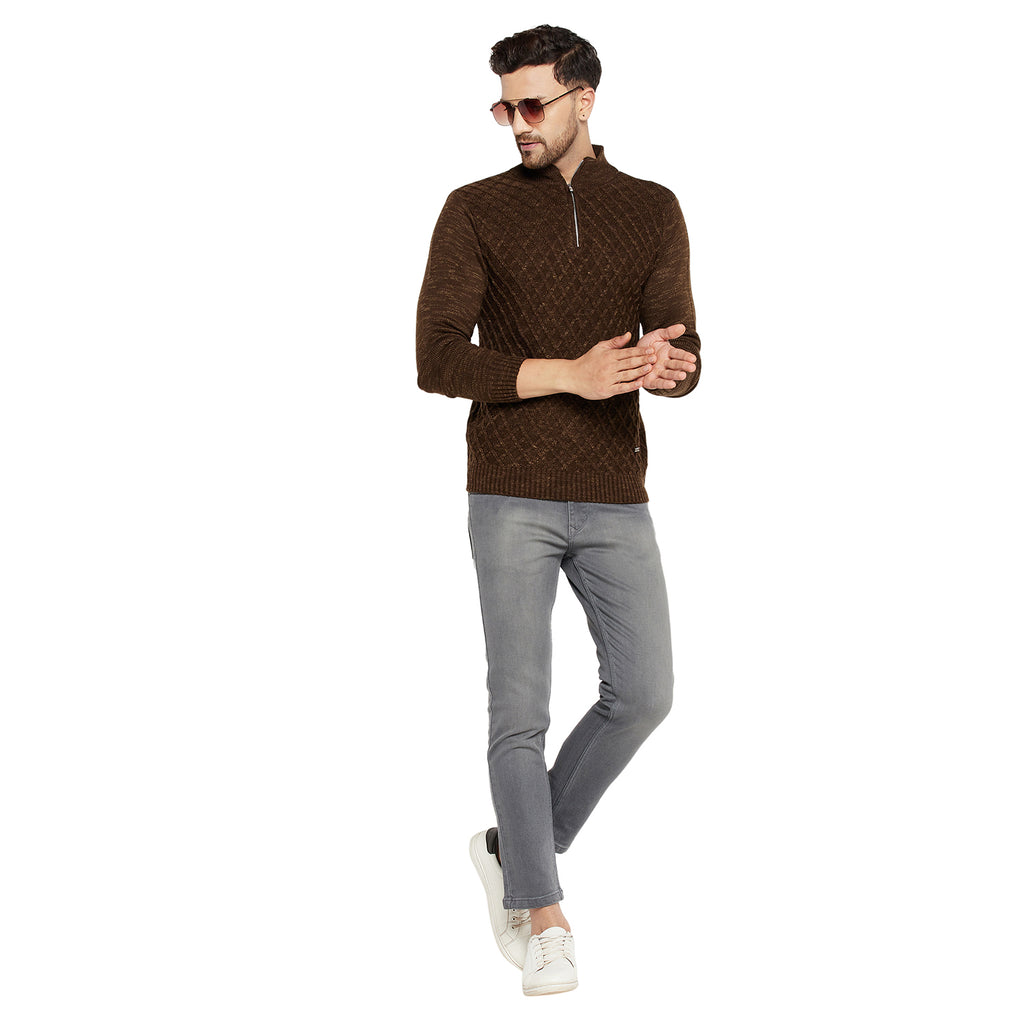 Duke Urban Men Full Sleeve Half Zip Sweater (SDS2080)