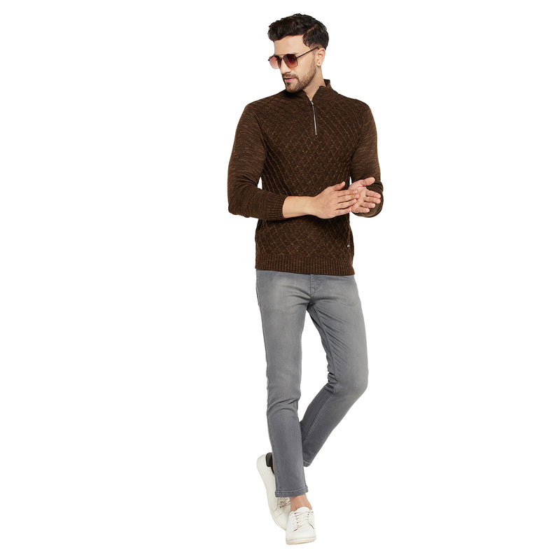 Duke Urban Men Full Sleeve Half Zip Sweater (SDS2080)