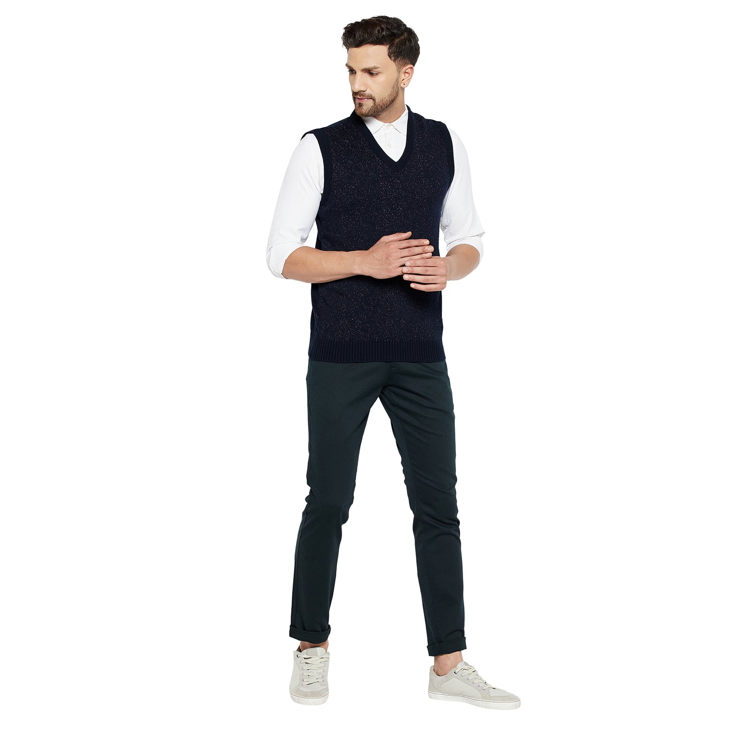 Duke Urban Men Sleeveless V Neck Sweater (SDS2030)