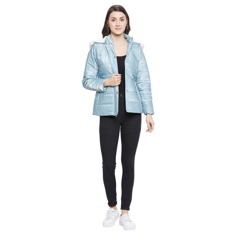 Duke Urban Women Full Sleeve Embossed Quilted Jacket (SDZ6741)