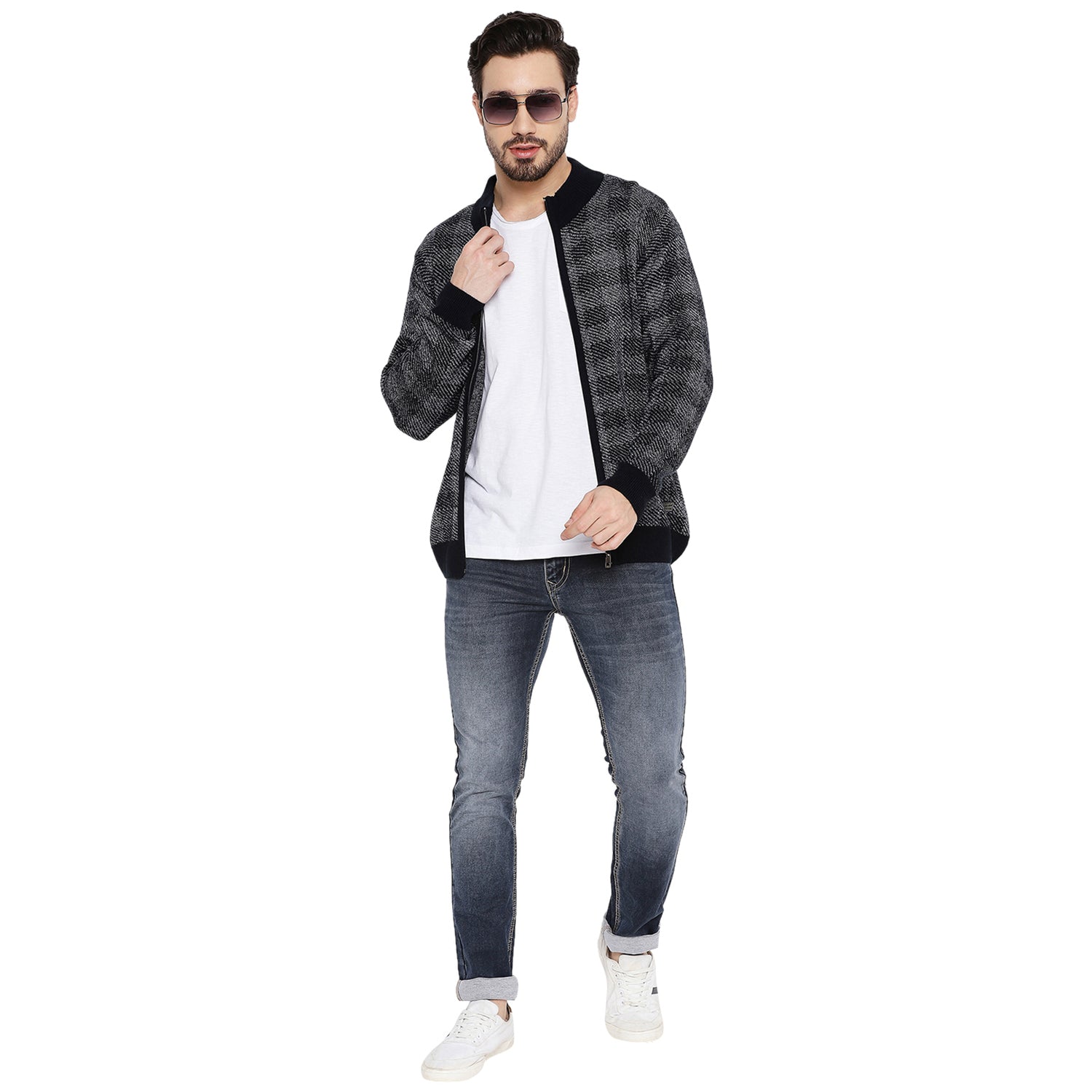 Duke Stardust Men Full Sleeve Zipper Sweater (SDS2086)