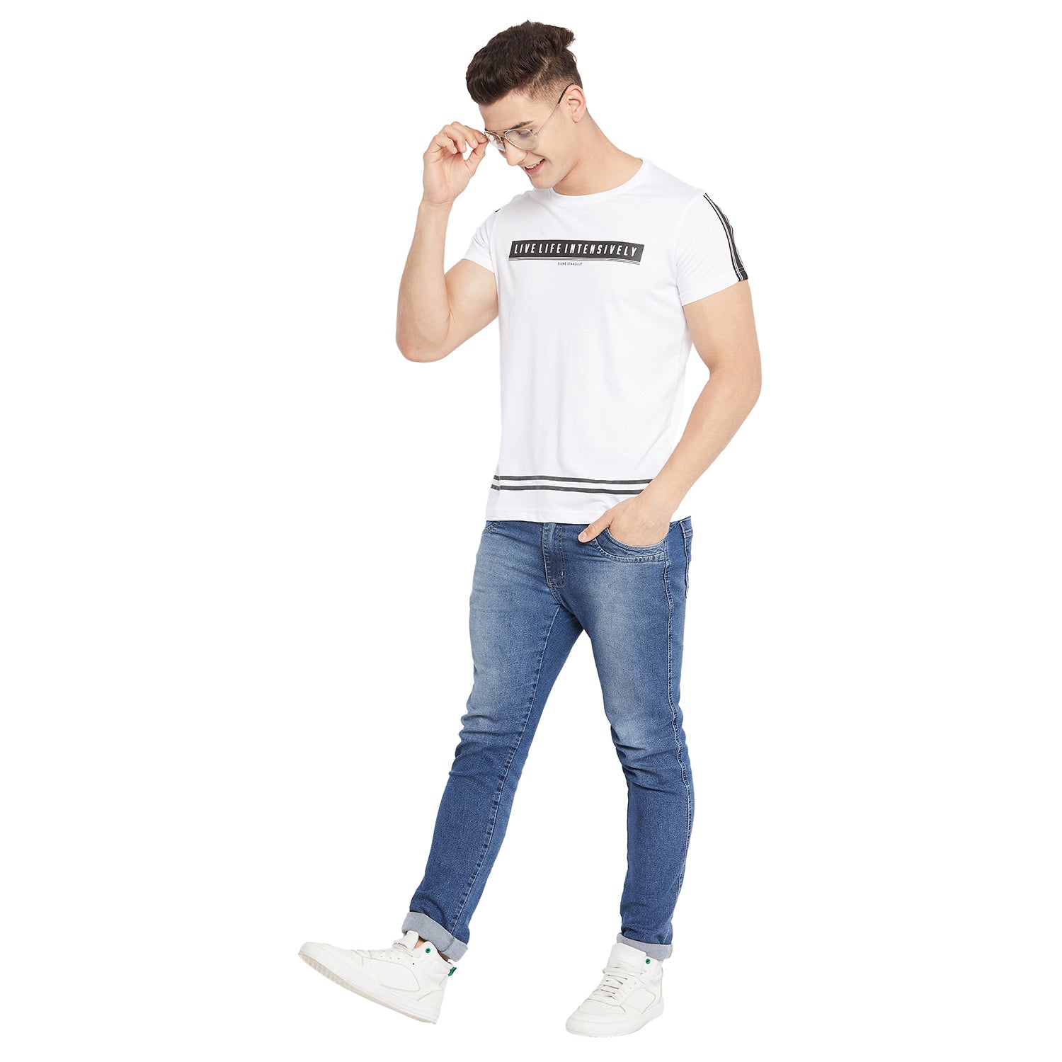 Duke Stardust Men Half Sleeve Cotton T-shirt (LF5346)
