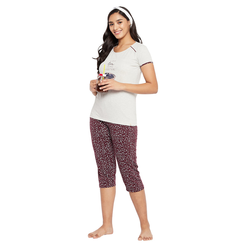 Duke Urban Women Printed Top & Capri Set (LFX855)