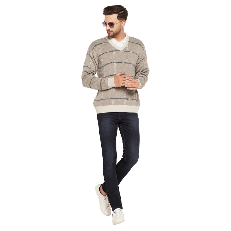 Duke Urban Men Full Sleeve V-Neck Sweater (SDS708R)