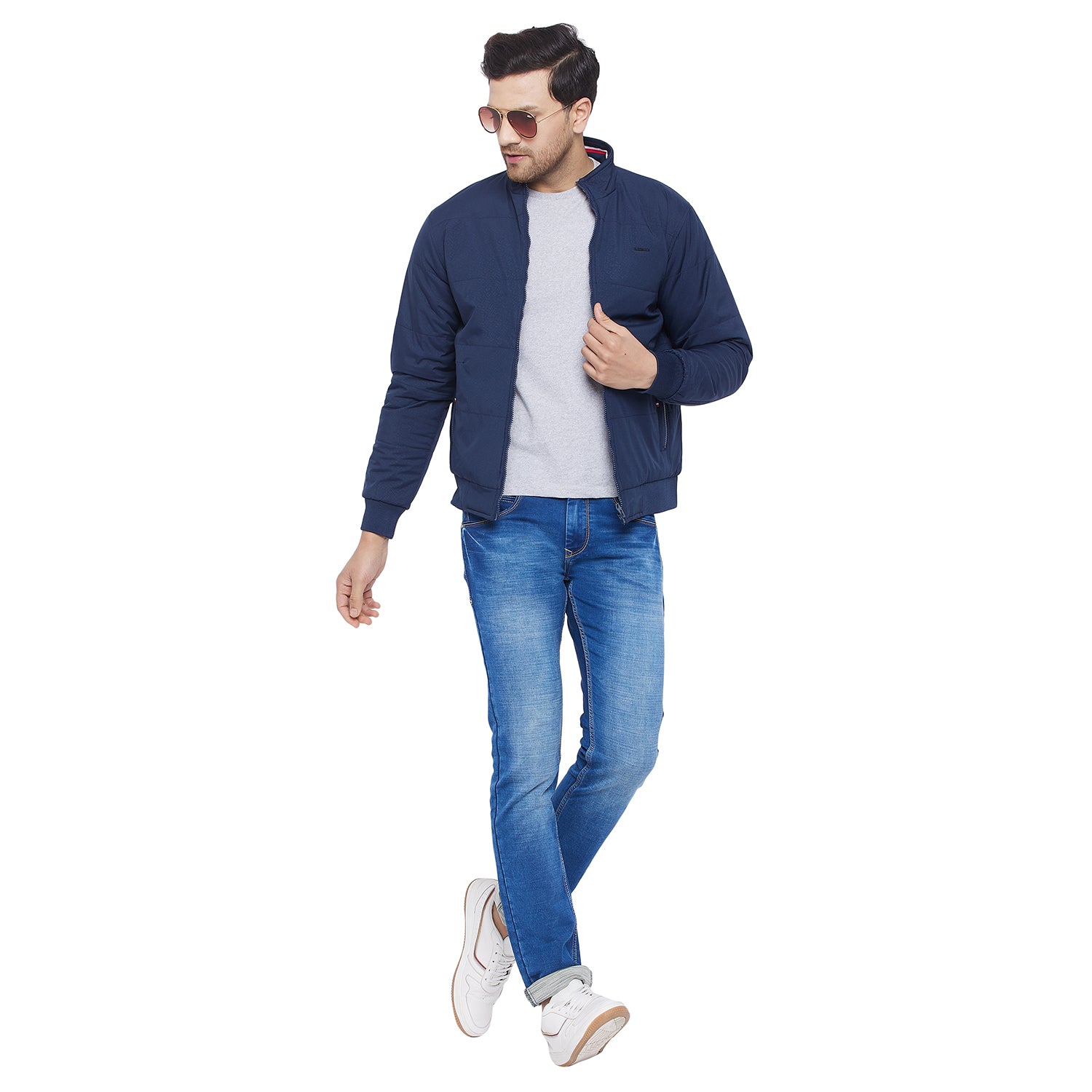Duke Urban Men Full Sleeve Embossed Quilted Jacket (SDZ957)