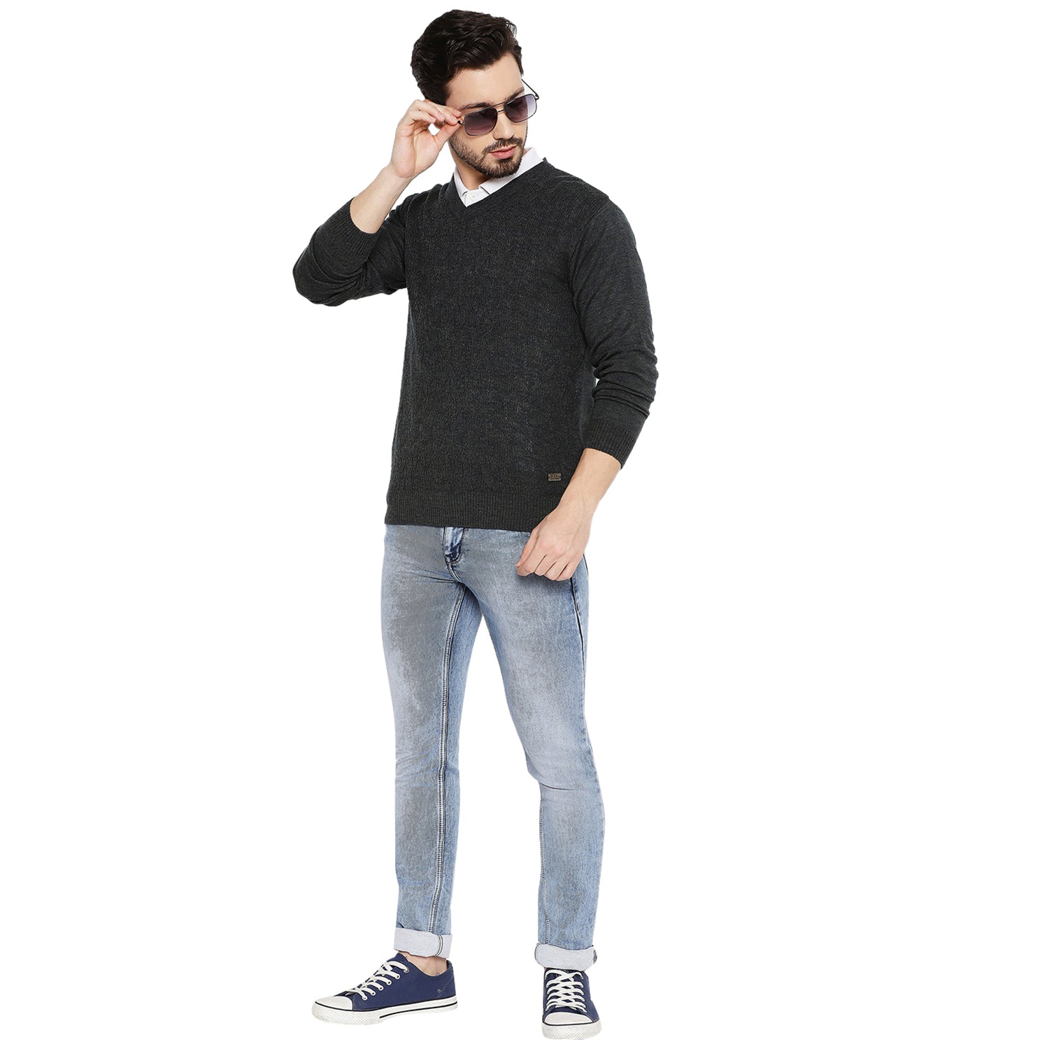 Duke Urban Men Full Sleeve V Neck Sweater (SDS2048)