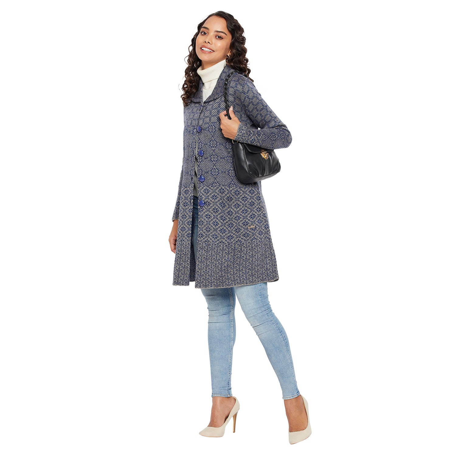 Duke Urban Women Collared Neck Cardigan  (SDS1136)