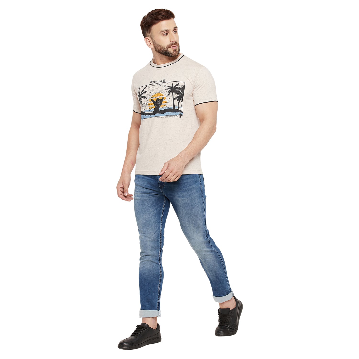 Duke Stardust Men Half Sleeve Cotton T-shirt (LF5262)