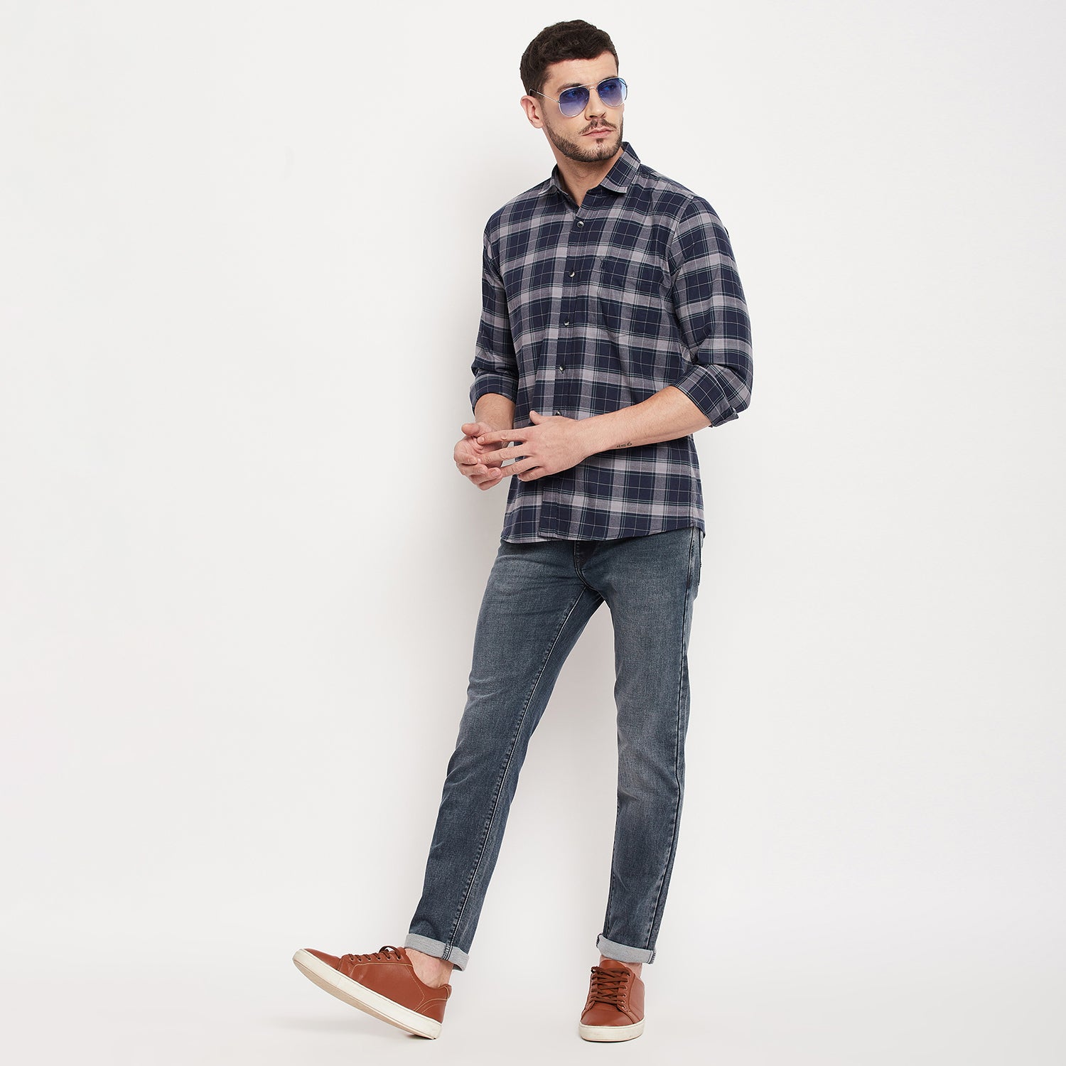 Duke Stardust Men Full Sleeve Cotton Shirt (SDO8CKOA)