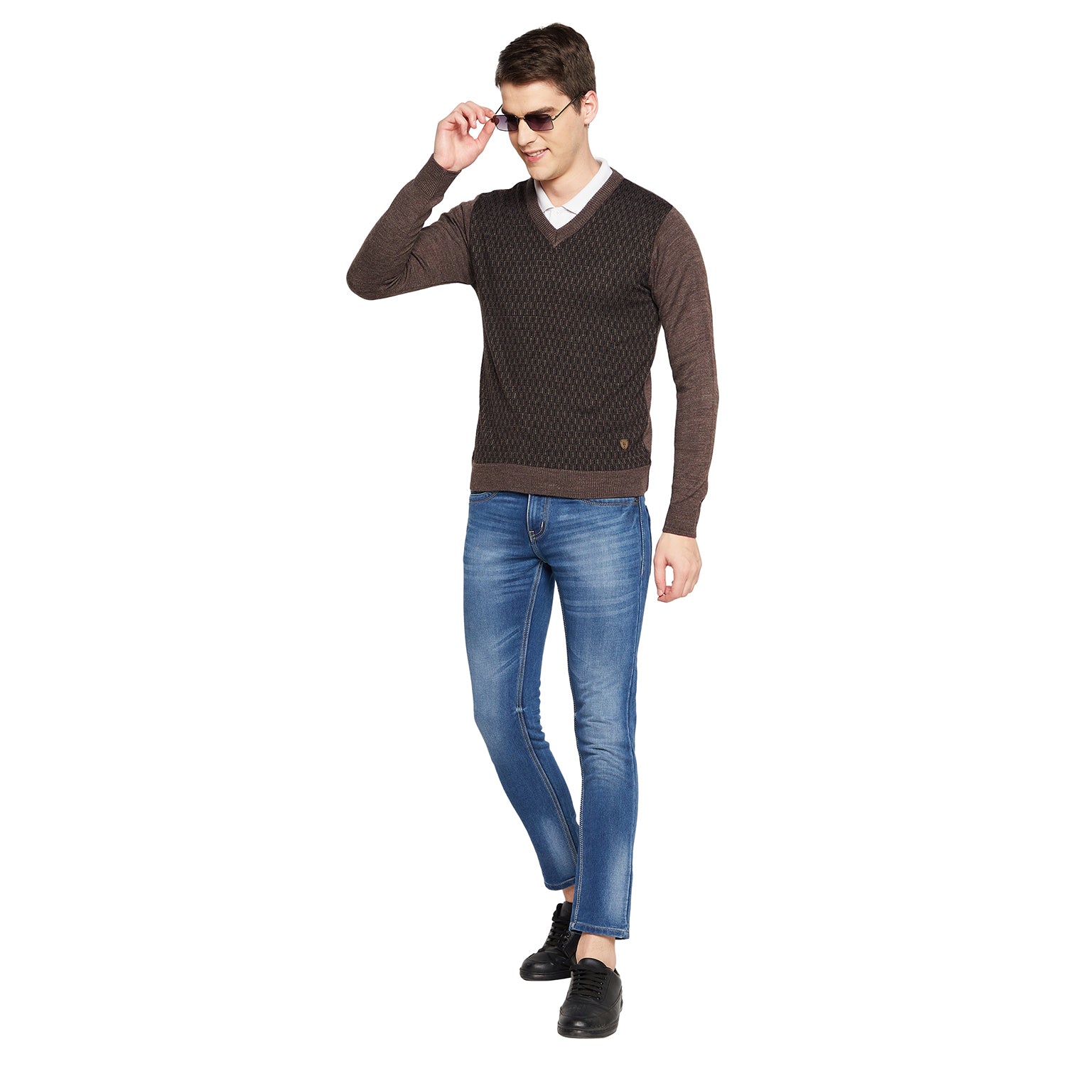 Duke Urban Men Full Sleeve V Neck Sweater (SDS8088)