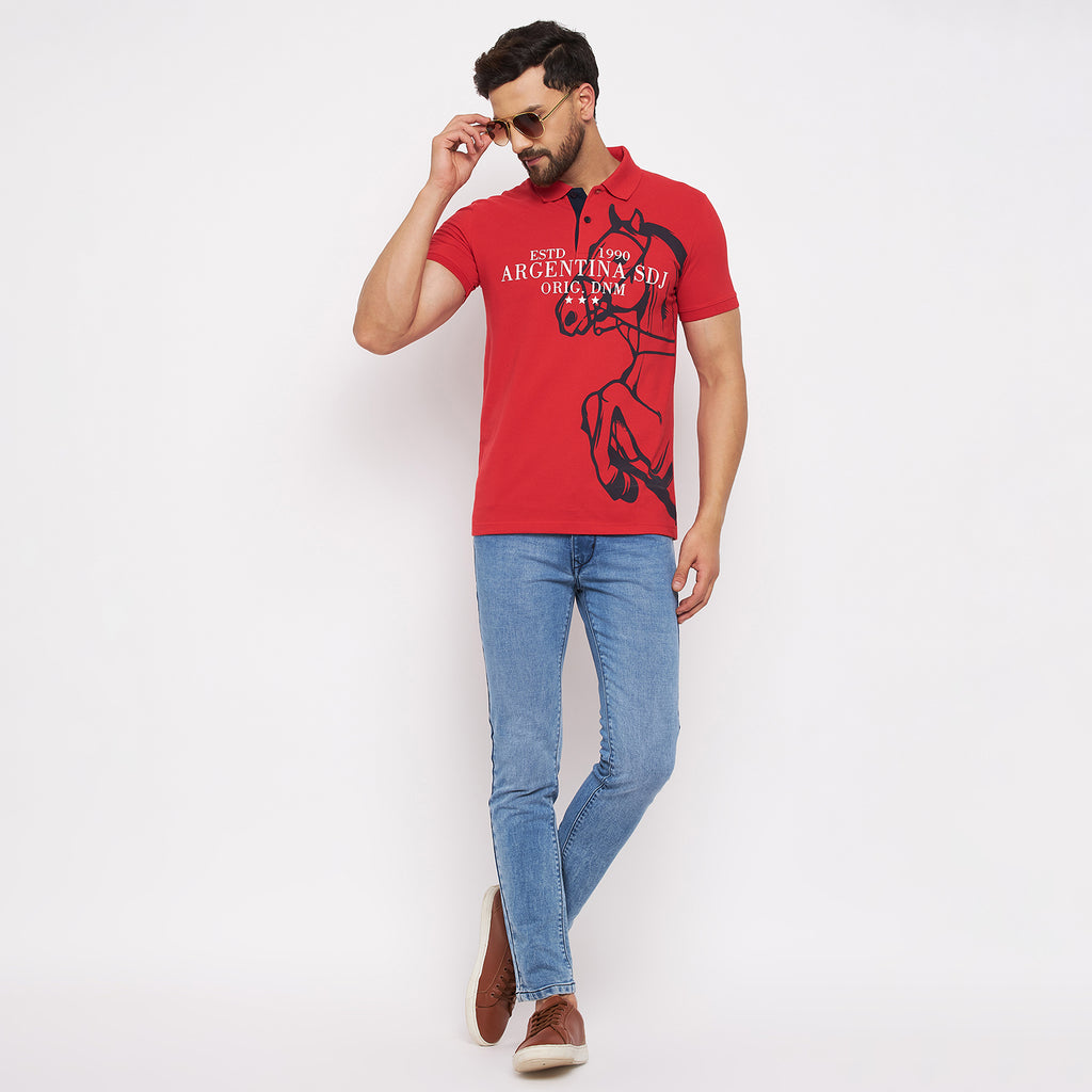 Duke Stardust Men Half Sleeve Cotton T-shirt (LF4829)