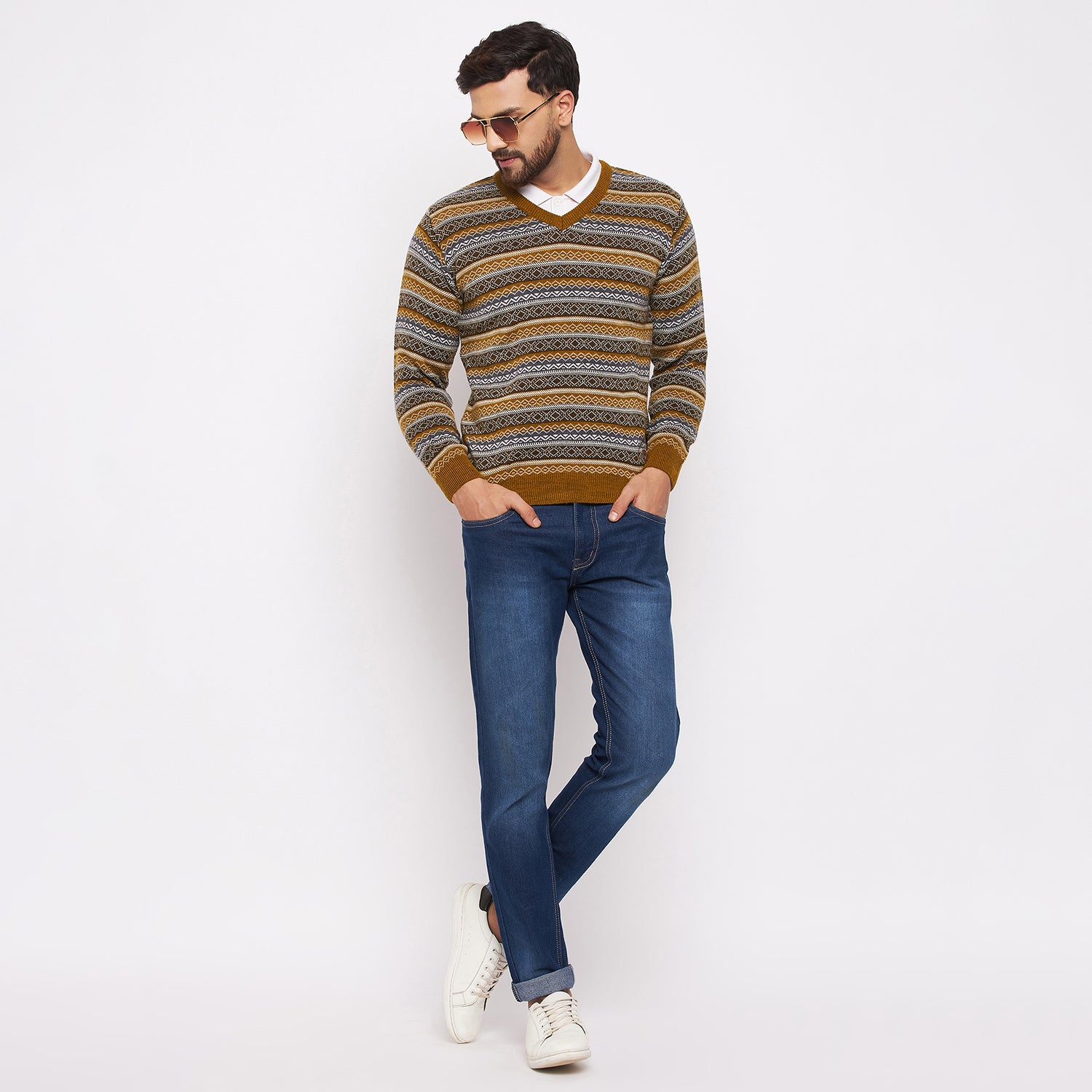Duke Urban Men Full Sleeve V-Neck Sweater (SDS2060)