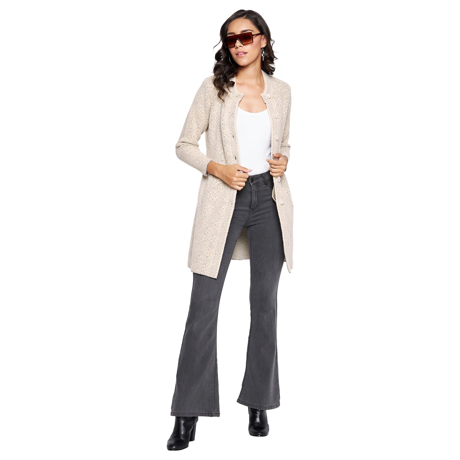Duke Urban Women Full sleeve Round Neck Cardigan (SDS1092)
