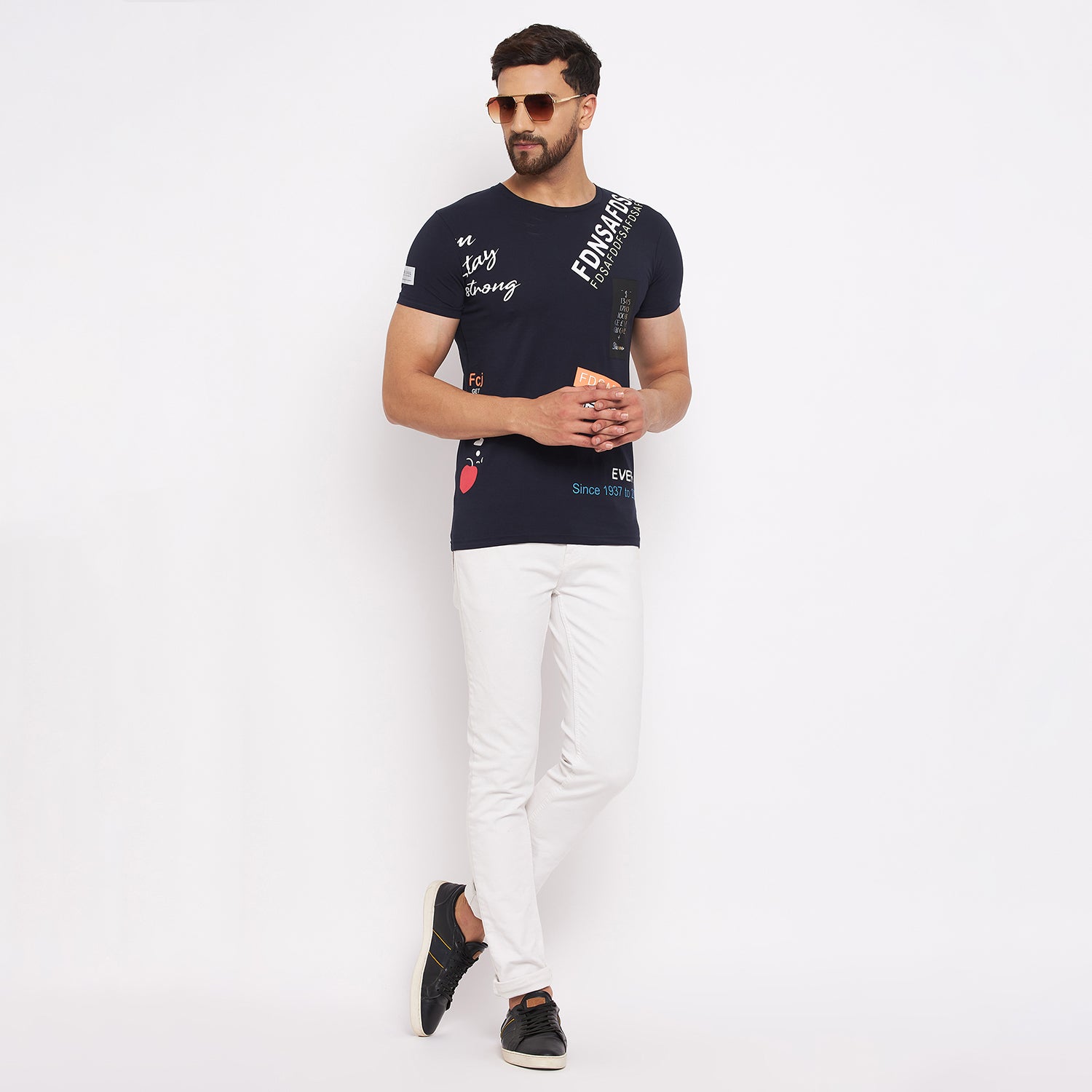 Duke Stardust Men Half Sleeve Cotton T-shirt (LF5158)