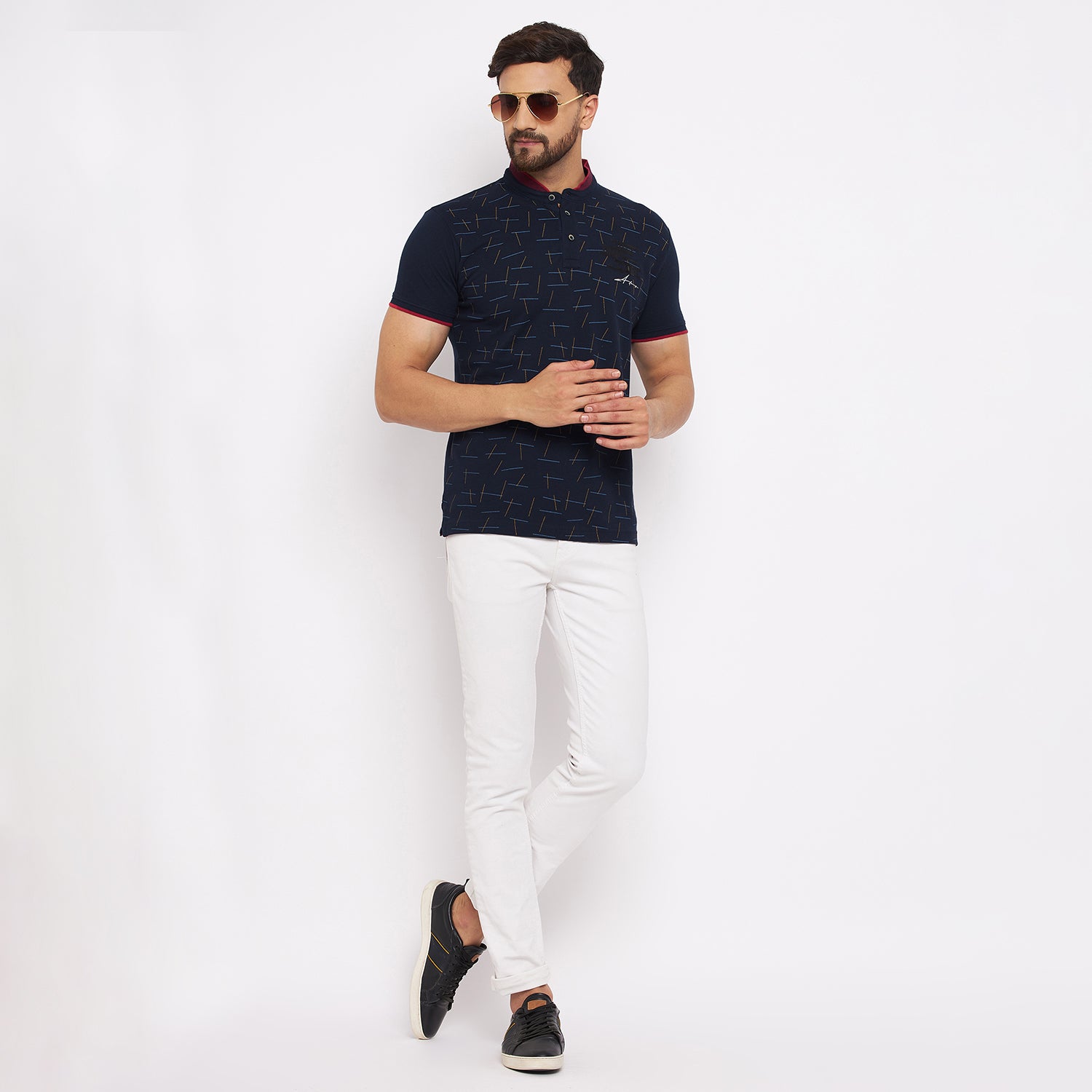 Duke Stardust Men Half Sleeve Cotton T-shirt (LF4955)