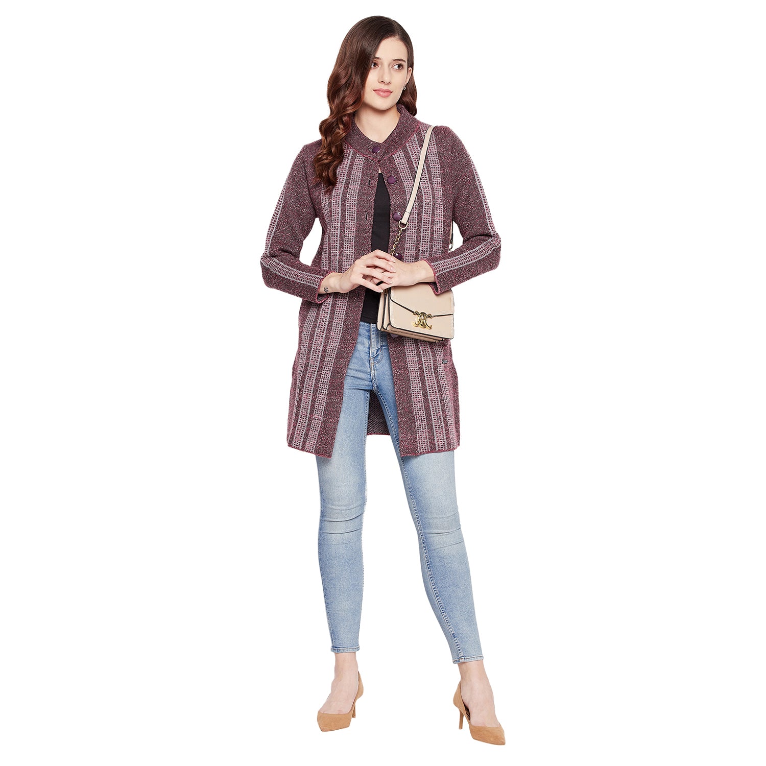 Duke Urban Women Full Sleeve Long Cardigan (SDS1086)
