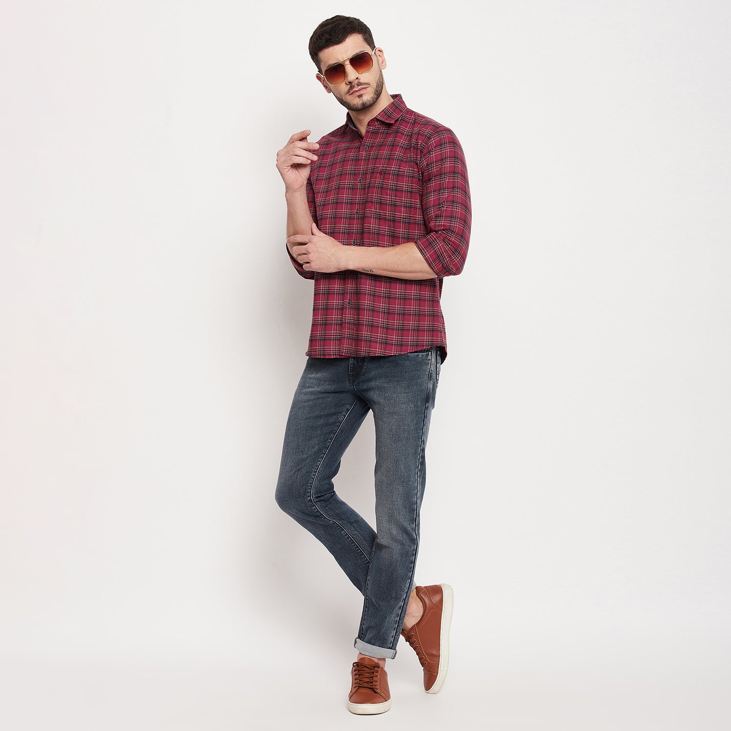 Duke Stardust Men Full Sleeve Cotton Shirt (SDO8CKO)