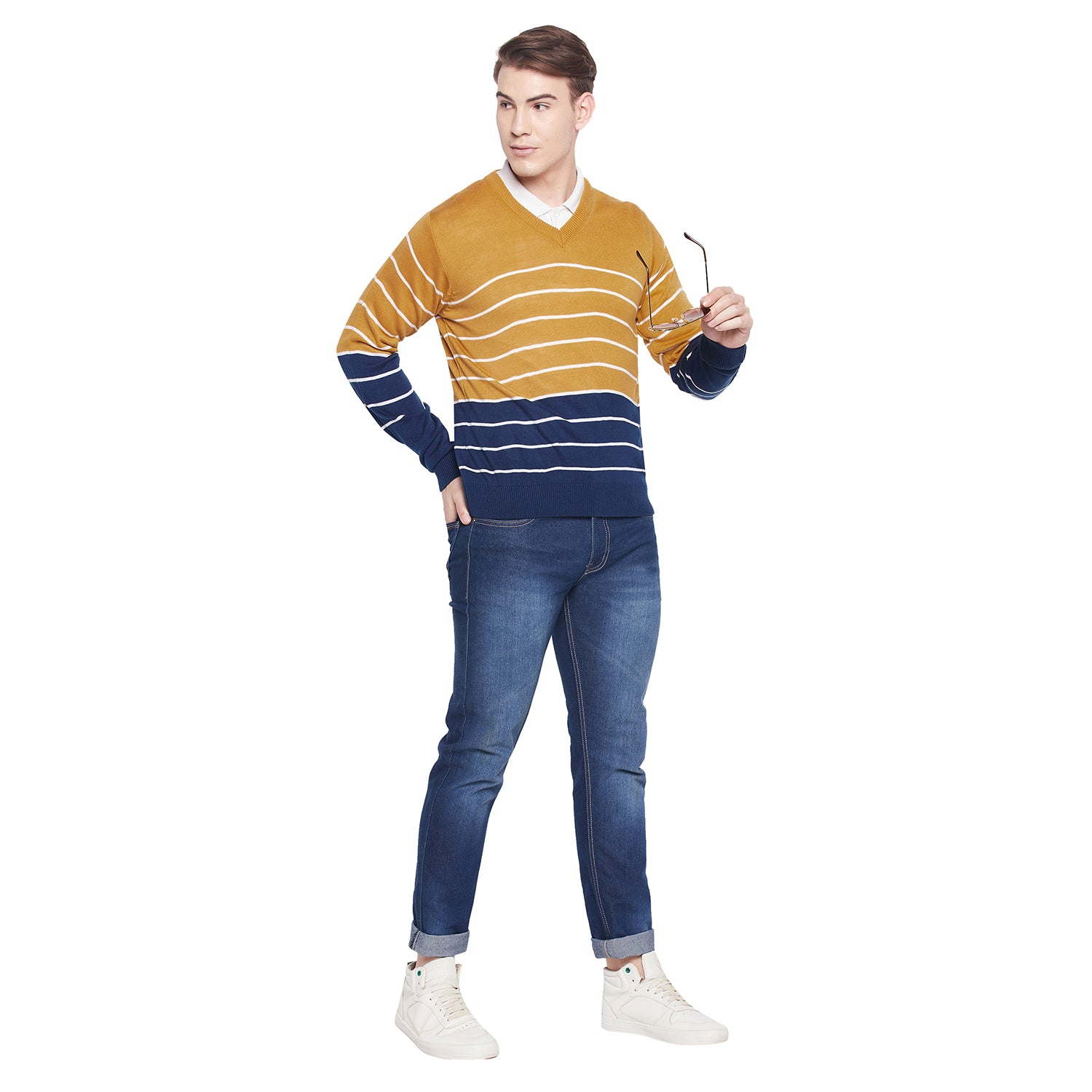Duke Urban Men Full Sleeve V Neck Sweater (SDS8098)