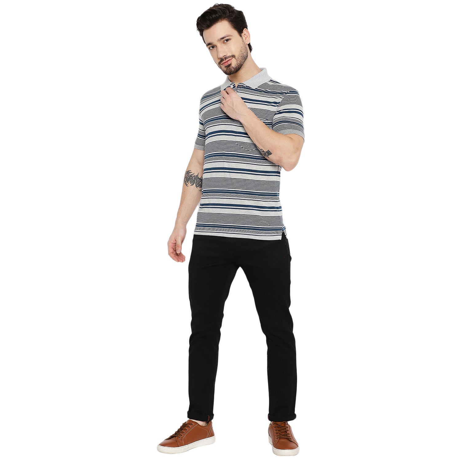 Duke Stardust Men Half Sleeve Cotton T-shirt (MTLF354)
