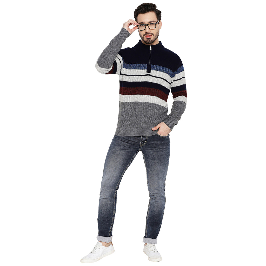 Duke Urban Men Full Sleeve Half Zip Sweater (SDS2076)