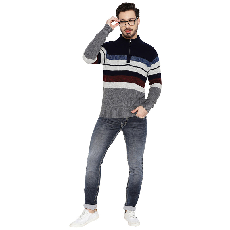 Duke Urban Men Full Sleeve Half Zip Sweater (SDS2076)