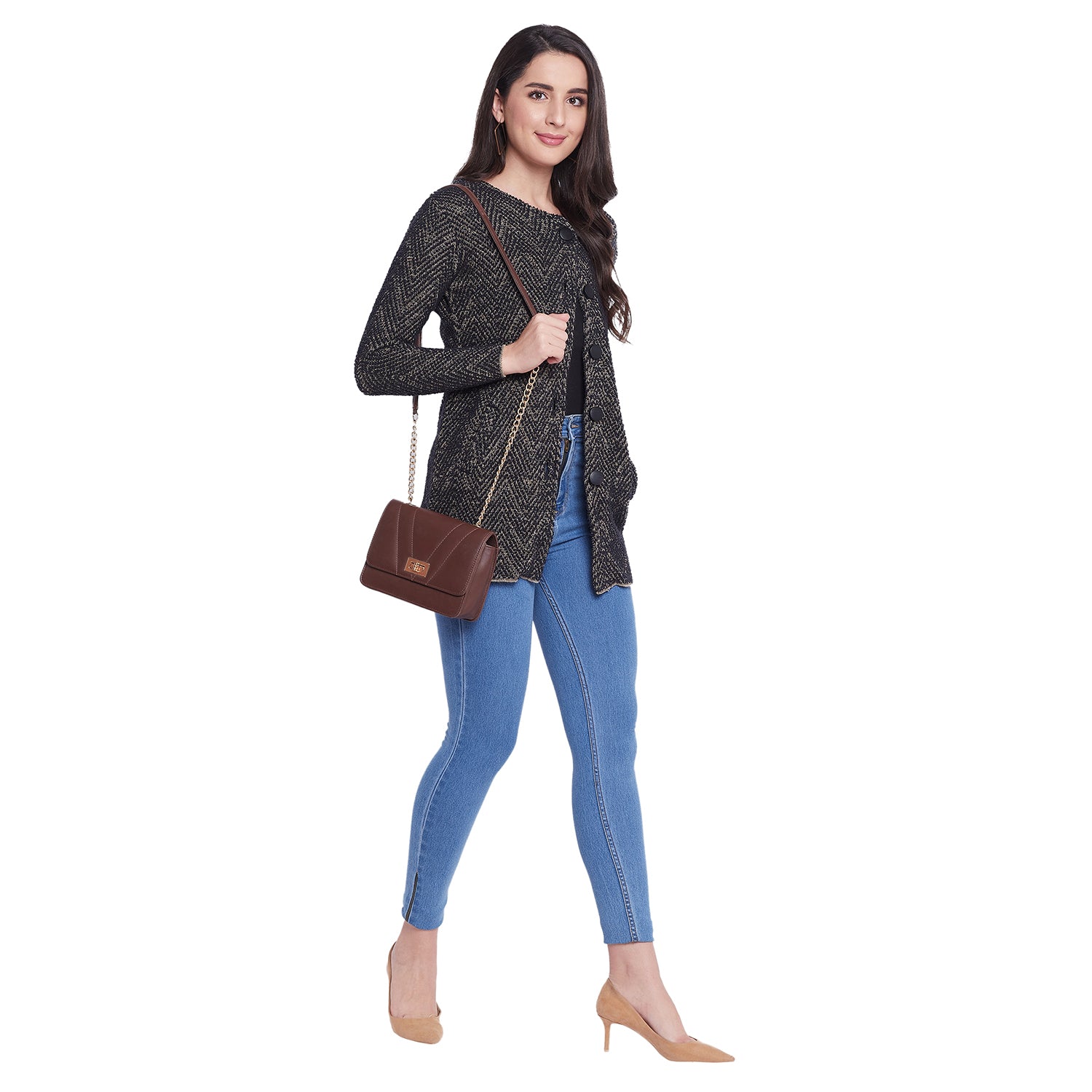 Duke Urban Women Full Sleeve Long Cardigan (SDS9638)