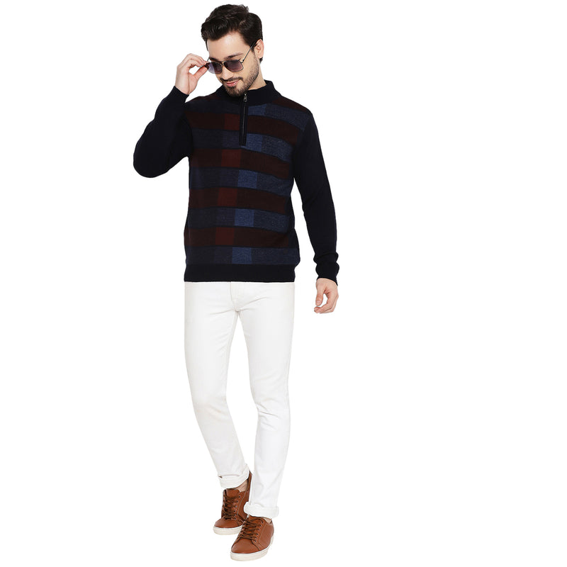 Duke Urban Men Full Sleeve Half Zip Sweater (SDS2077)