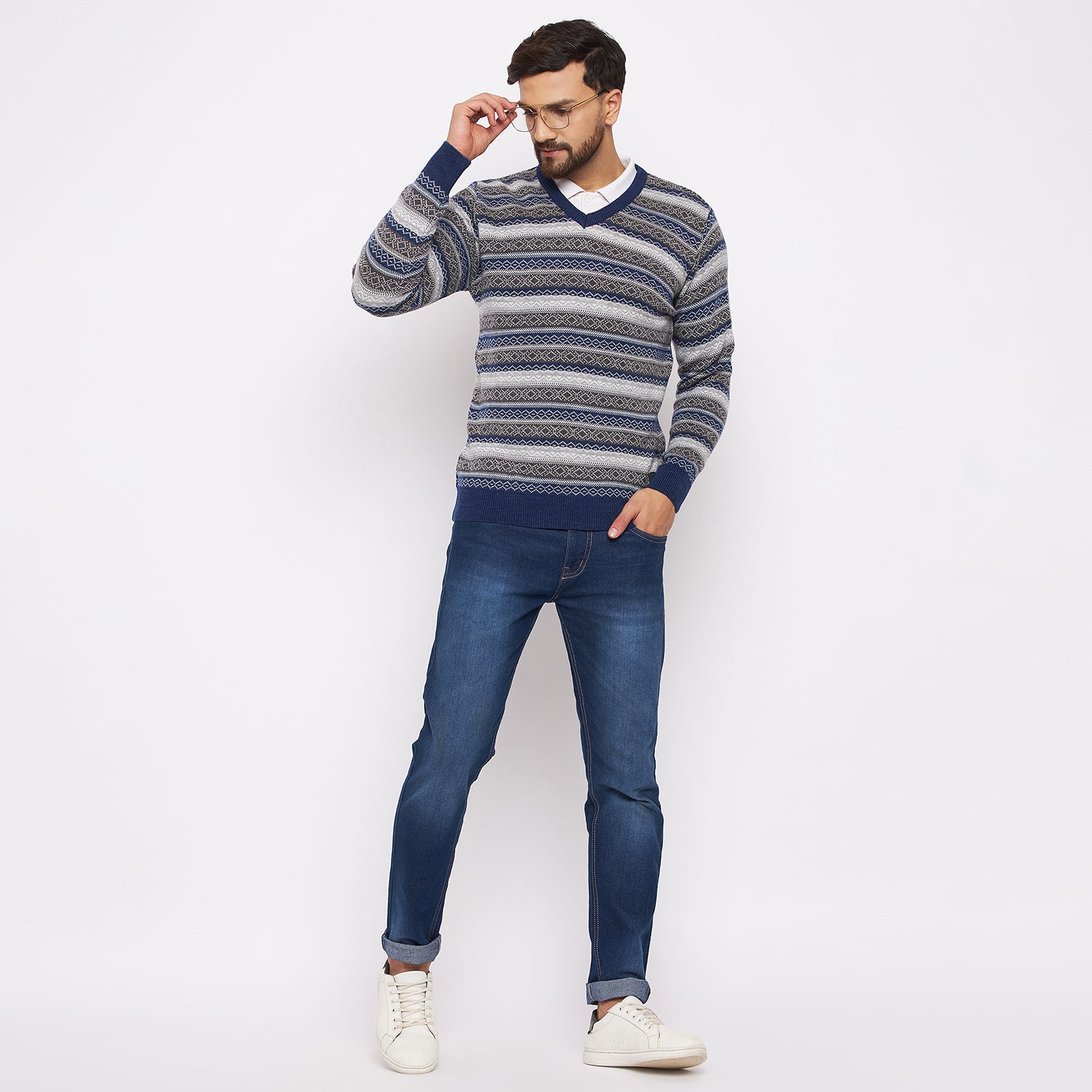 Duke Urban Men Full Sleeve V-Neck Sweater (SDS2060)