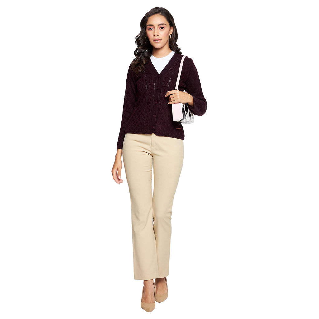 Duke Urban Women Full sleeve V Neck Cardigan (SDS1049)