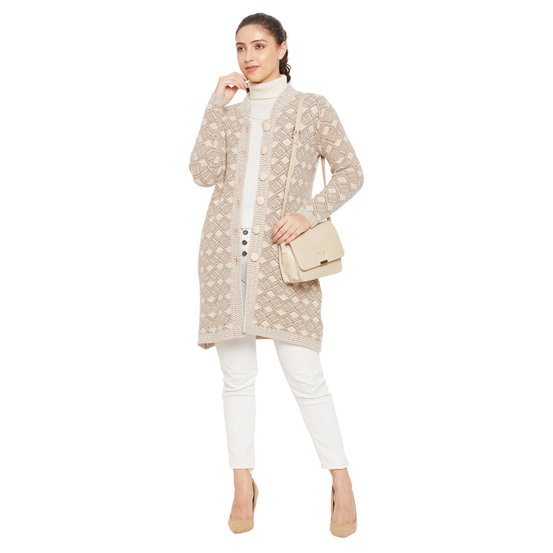 Duke Urban Women Full sleeve Collared Neck Cardigan (SDS1090)