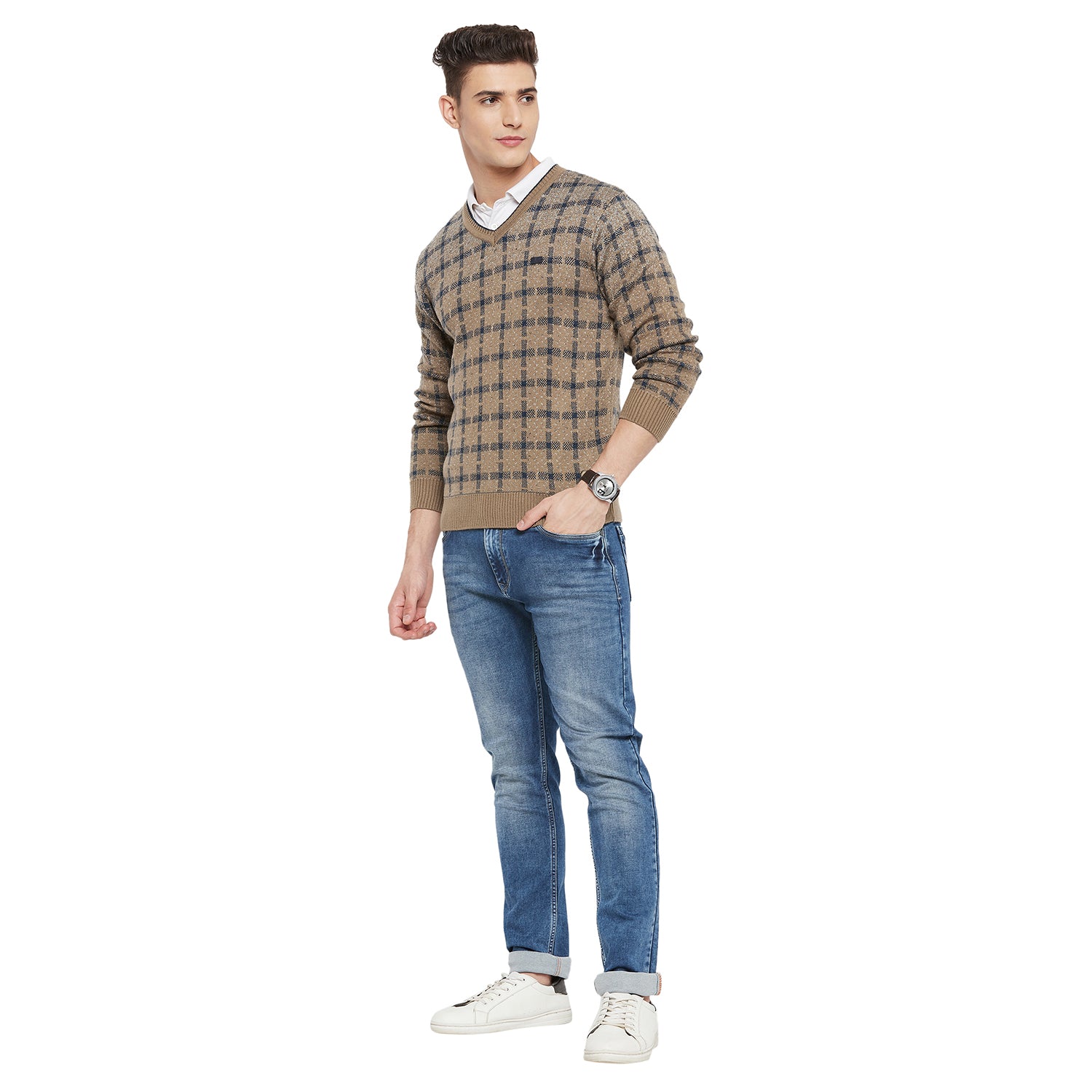 Duke Urban Men Full Sleeve V Neck Sweater (SDS2049)