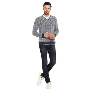 Duke Stardust Men Full Sleeve V-Neck Sweater (SDS2068)