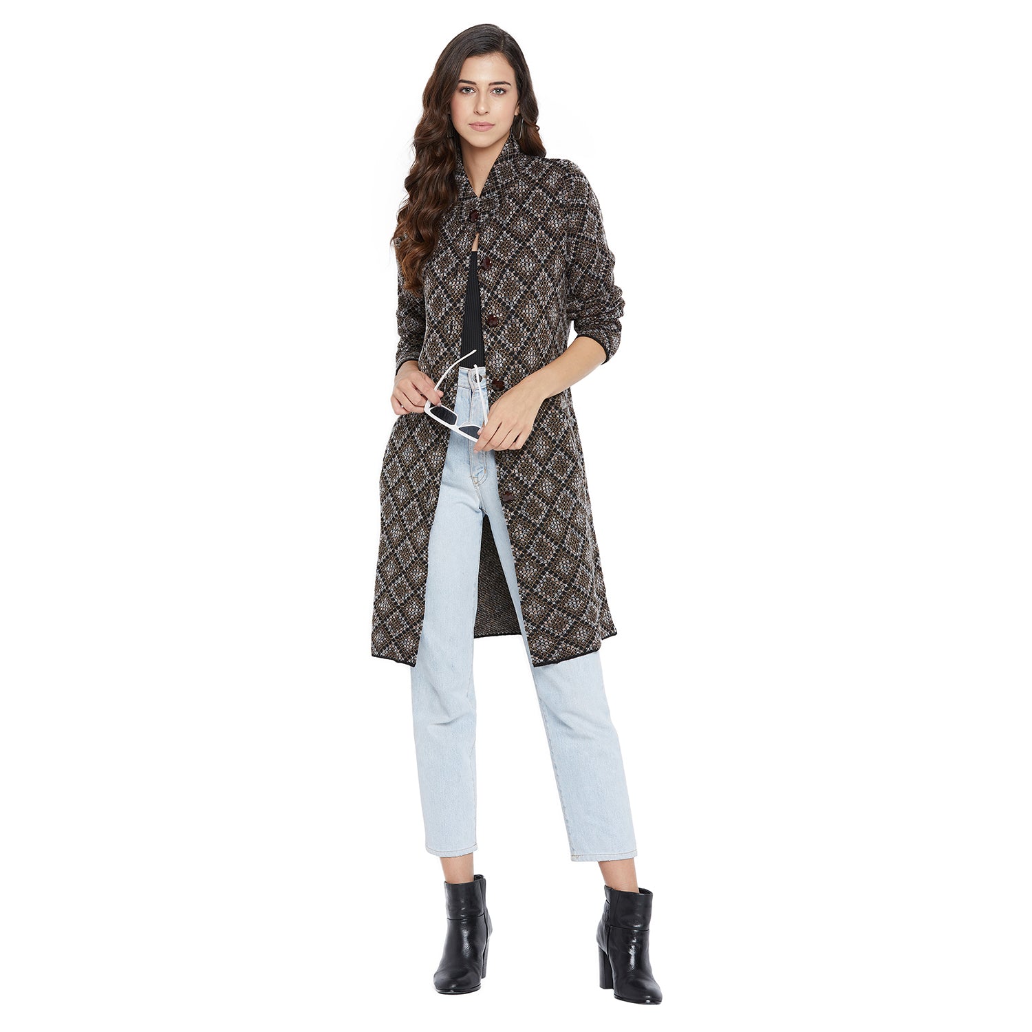 Duke Urban Women Full Sleeve Long Cardigan (SDS959)