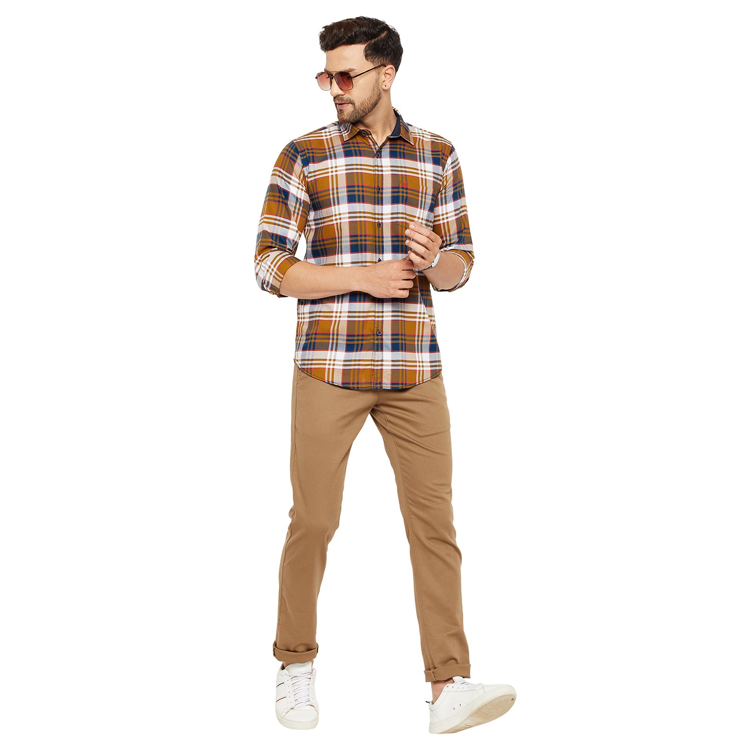 Duke Urban Men Slim Fit Solid Spread Collar Casual Shirt (SDO5CKOL)