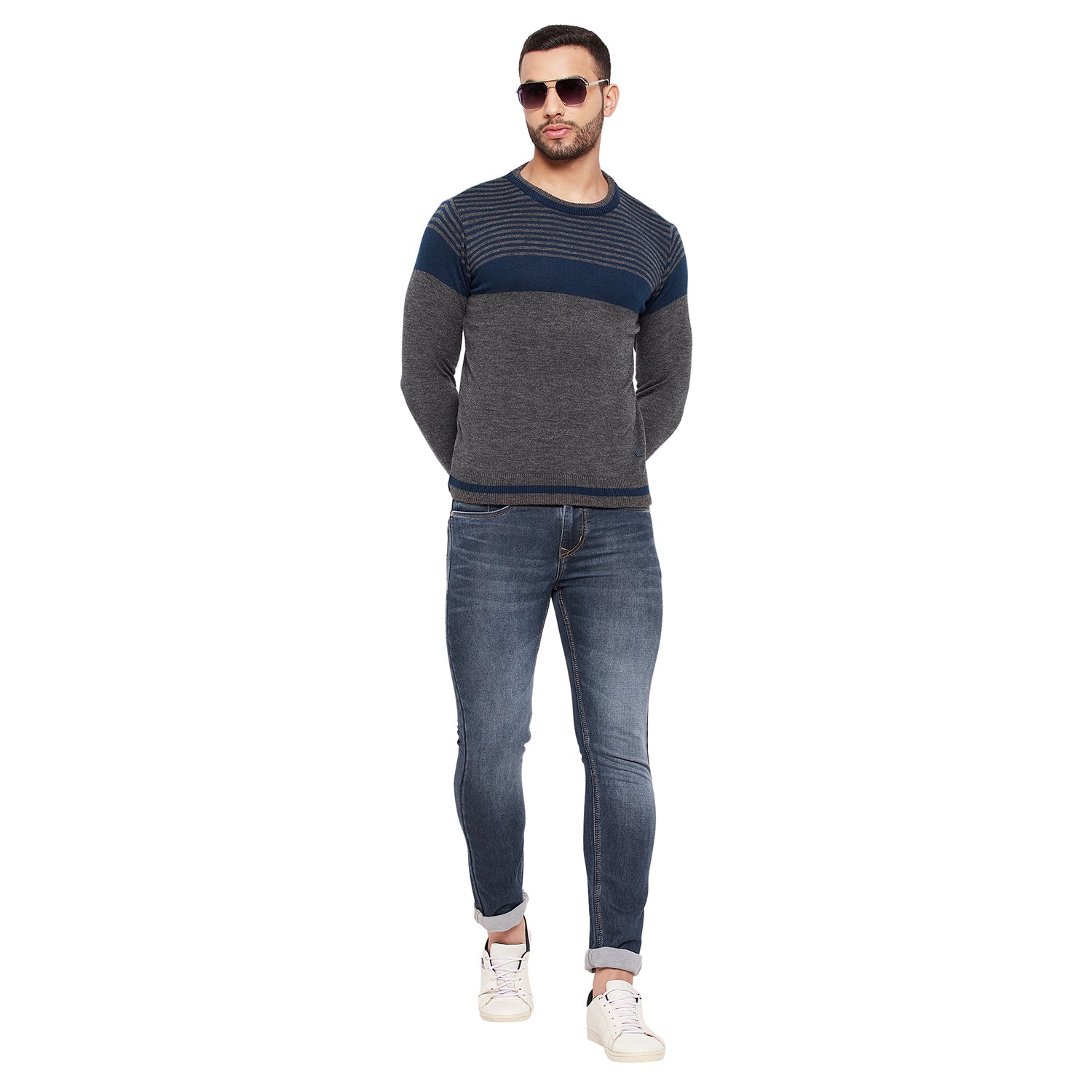 Duke Urban Men Full Sleeve Striped Sweater (SDS8101)