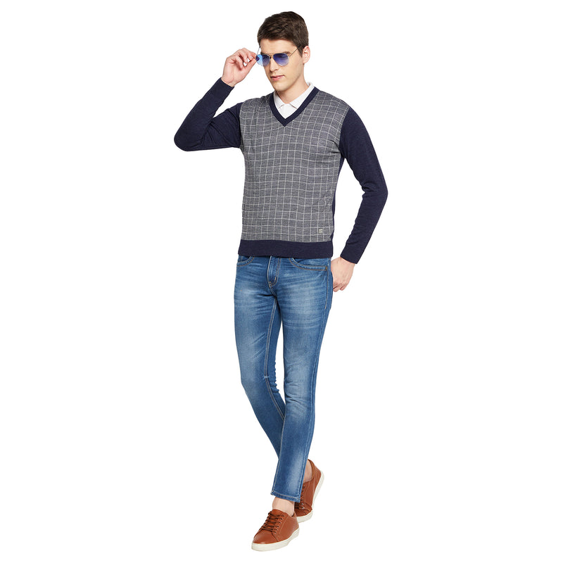 Duke Urban Men Full Sleeve V Neck Sweater (SDS8095)