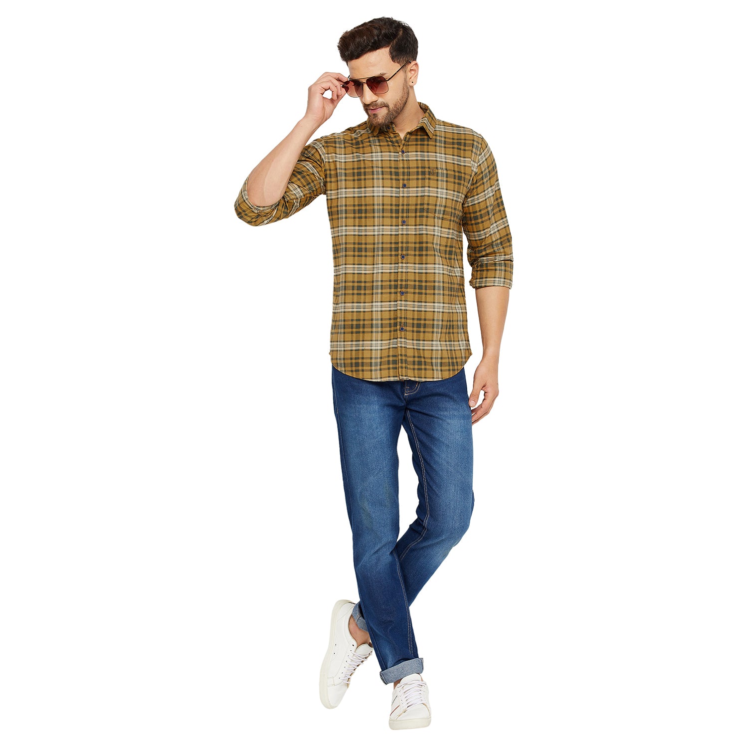 Duke Urban Men Slim Fit Solid Spread Collar Casual Shirt (SDO5CKOF)