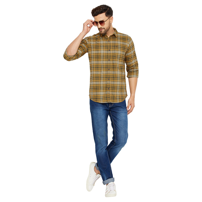 Duke Urban Men Slim Fit Solid Spread Collar Casual Shirt (SDO5CKOF)