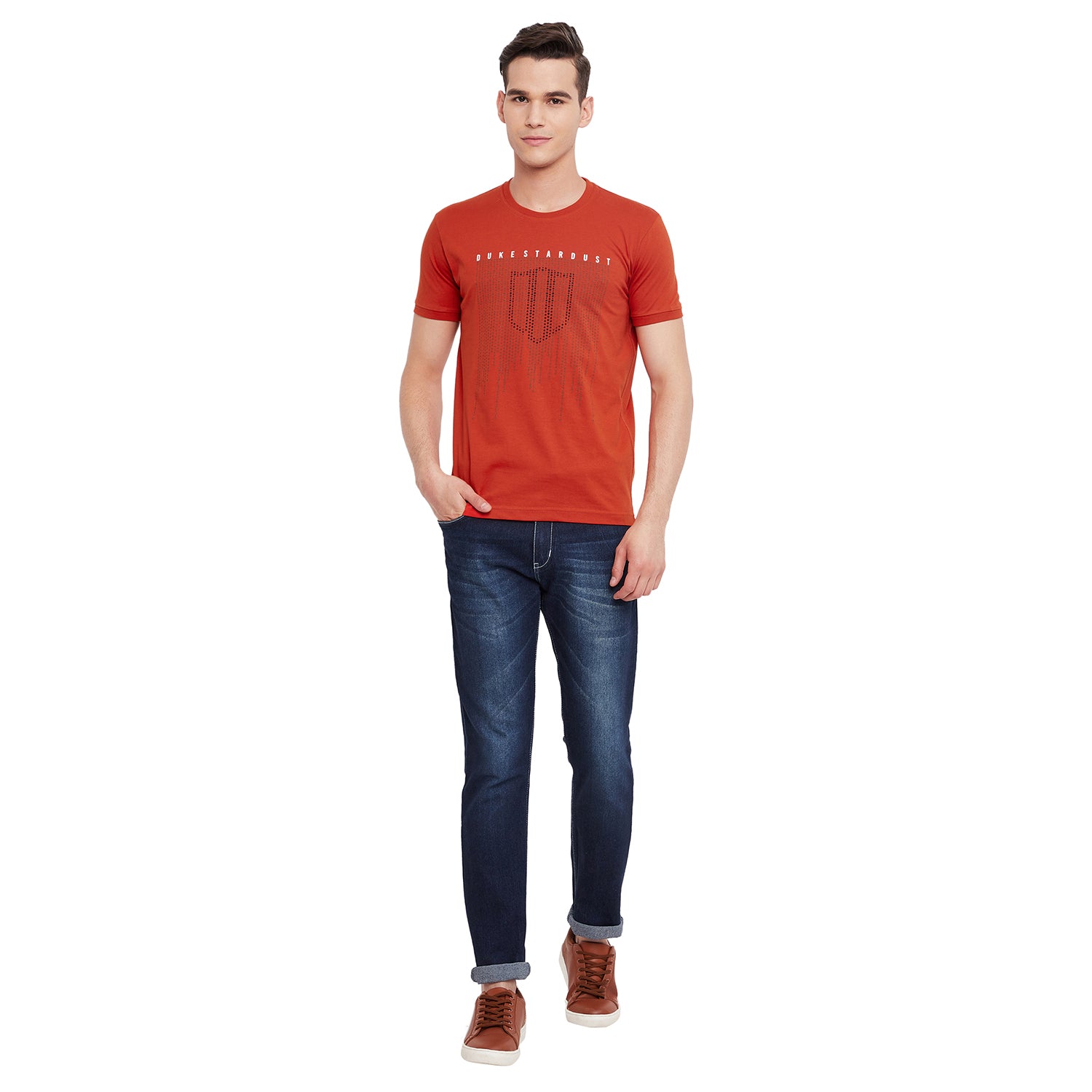 Duke Stardust Men Half Sleeve Cotton T-Shirt (MTLF331)