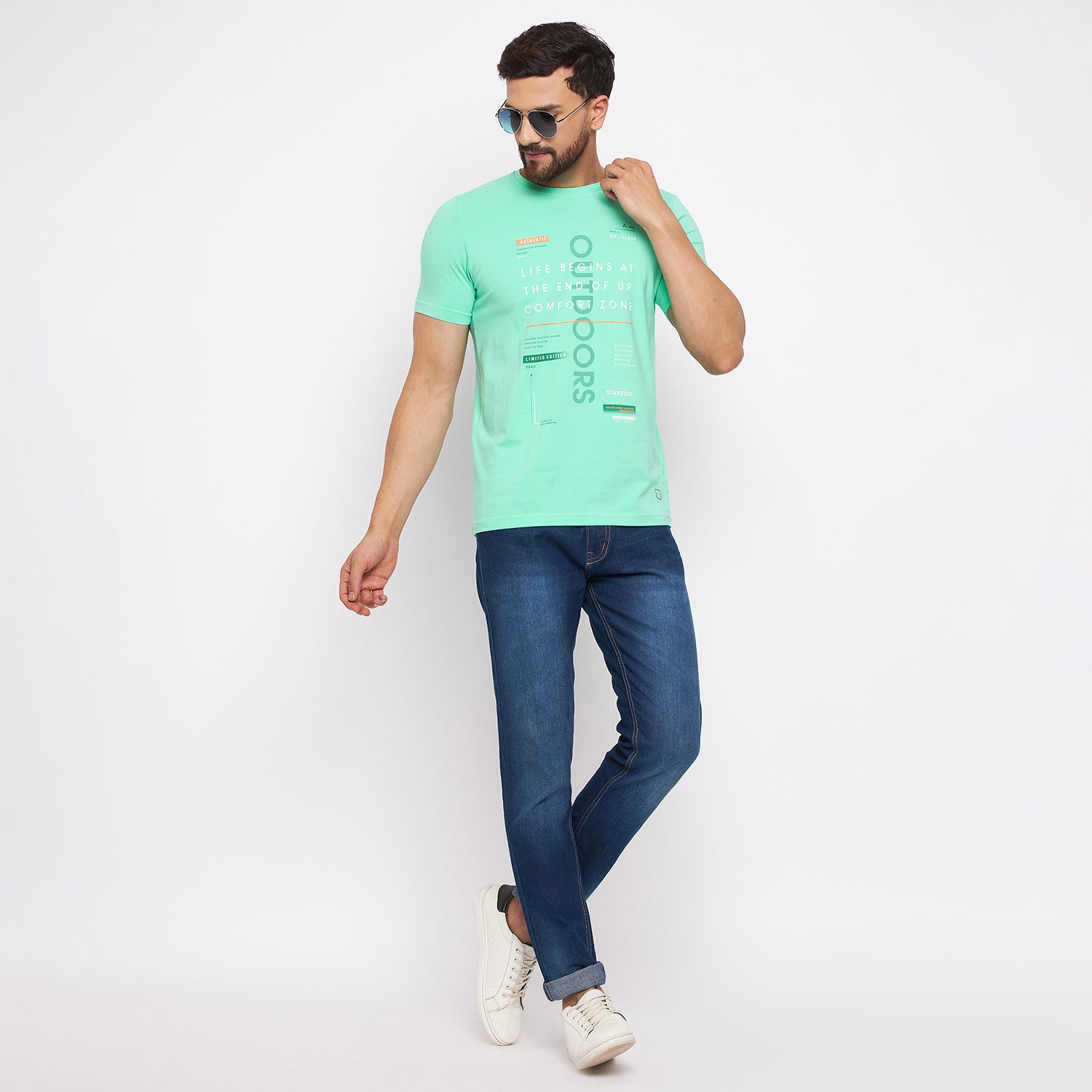 Duke Stardust Men Half Sleeve Cotton T-shirt (LF4917)
