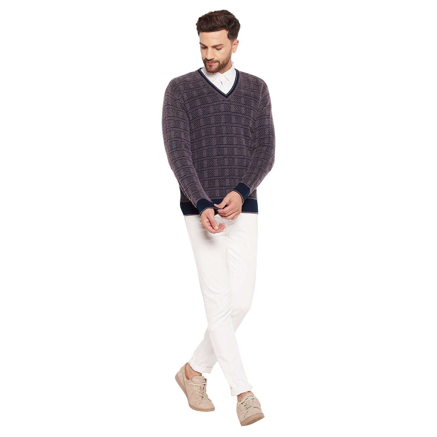 Duke Urban Men Full Sleeve V-Neck Sweater (SDS2068)